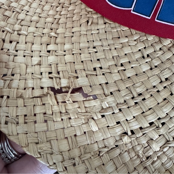 Vintage 90s Disney Goofy’s Hat Co Grumpy Straw Sun Hat Large RARE Snow White - Picture 8 of 8